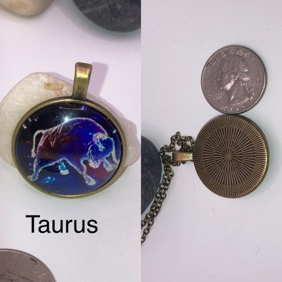 3-$10 Taurus Glow In The Dark Zodiac Pendant Necklace - Picture 2 of 2